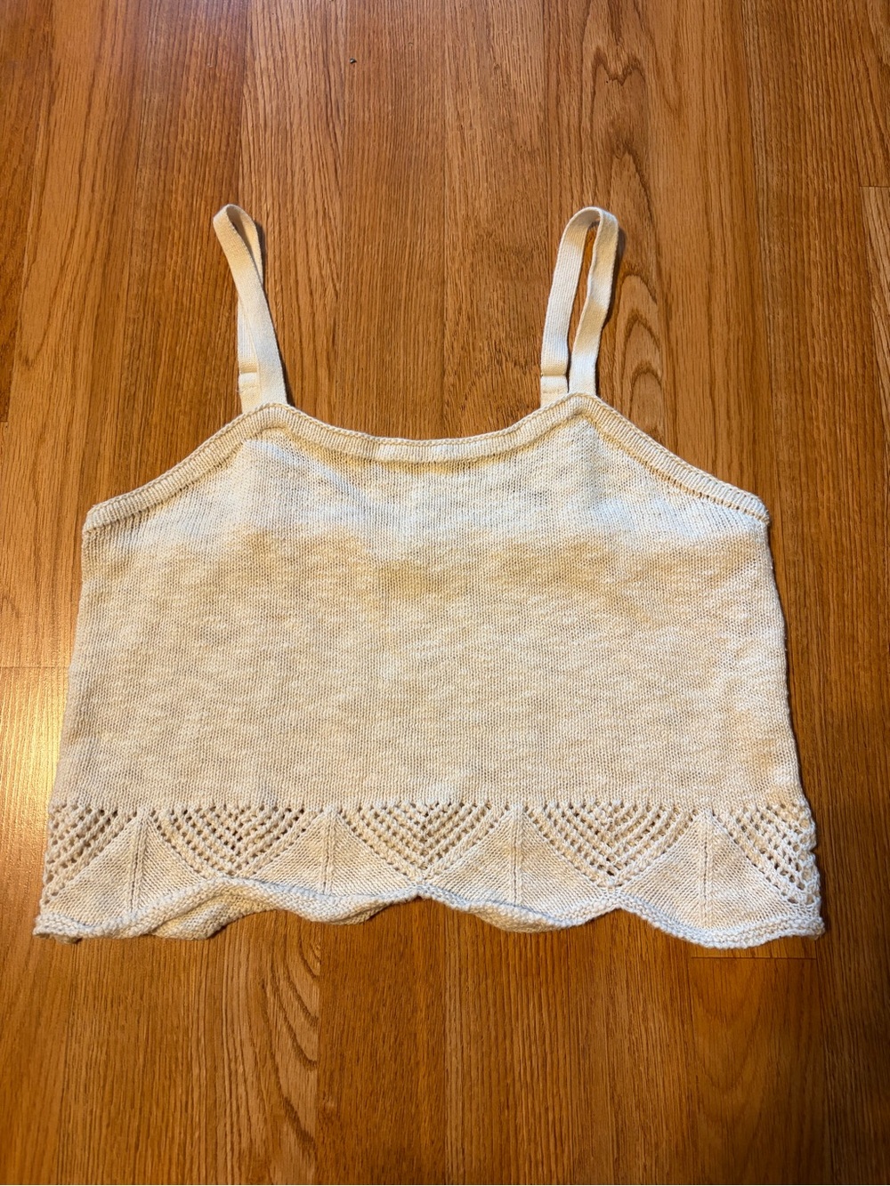 Cream Knit Tank Top - Picture 3 of 5